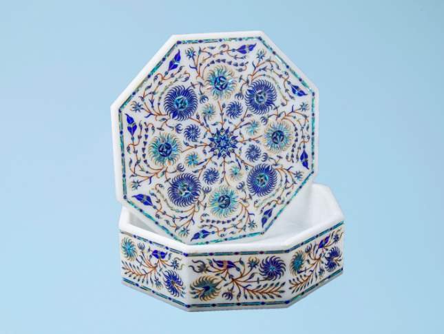 blue-colour-designed-octagon-shape-marble-jewellery-box