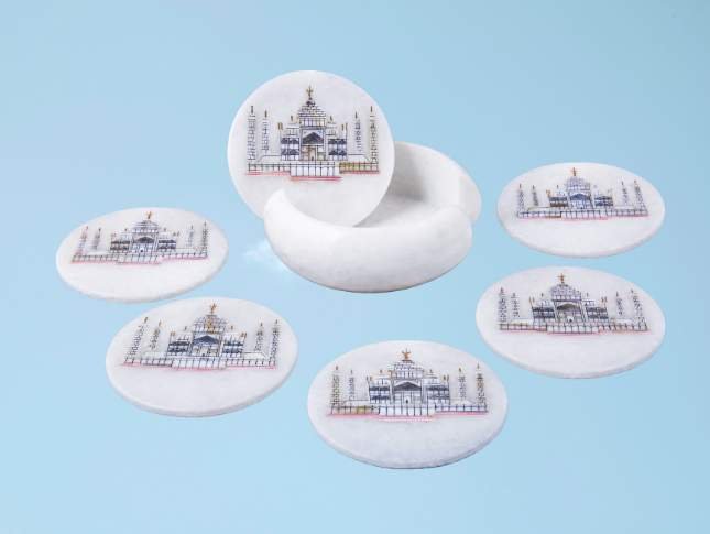 taj-mahal-carved-design-marble-coaster-6-pieces-set